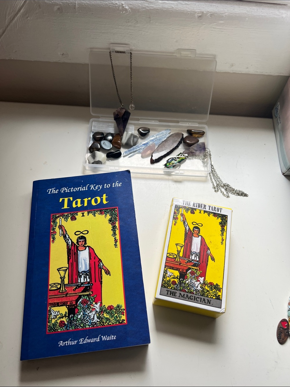 Pictorial Key to the Tarot – Blue Guidebook with Yellow Rider Deck